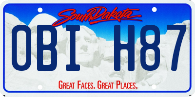 SD license plate 0BIH87