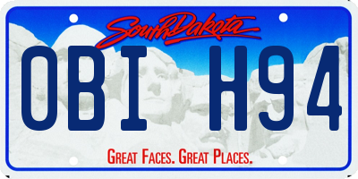 SD license plate 0BIH94