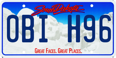 SD license plate 0BIH96