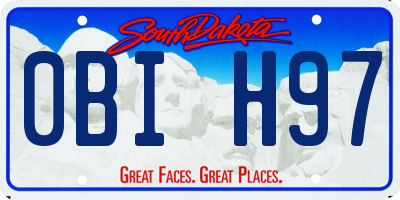 SD license plate 0BIH97
