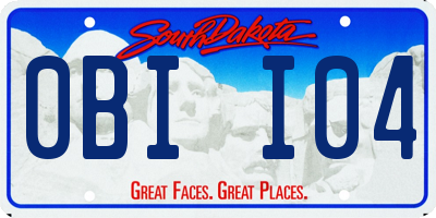 SD license plate 0BII04