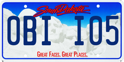SD license plate 0BII05