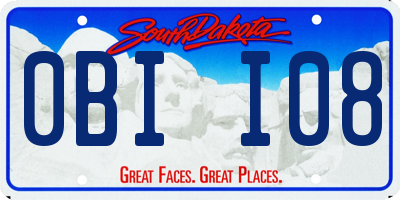 SD license plate 0BII08