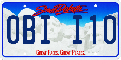 SD license plate 0BII10
