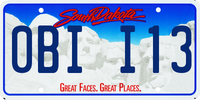 SD license plate 0BII13
