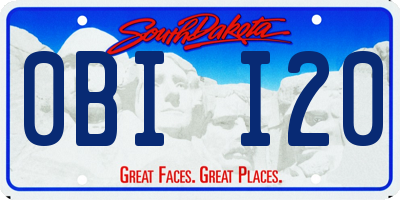 SD license plate 0BII20