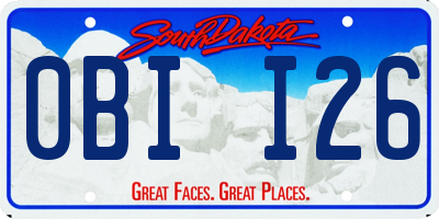 SD license plate 0BII26