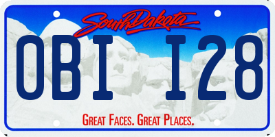 SD license plate 0BII28