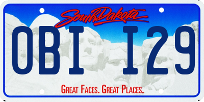 SD license plate 0BII29