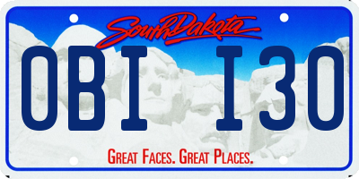 SD license plate 0BII30