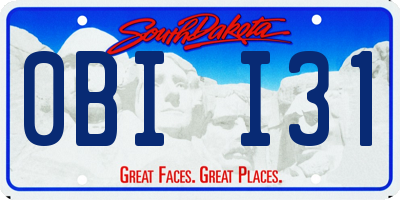 SD license plate 0BII31