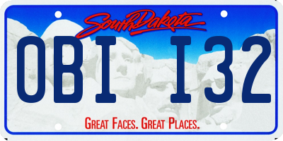SD license plate 0BII32
