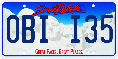 SD license plate 0BII35