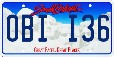 SD license plate 0BII36