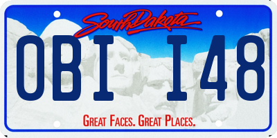SD license plate 0BII48