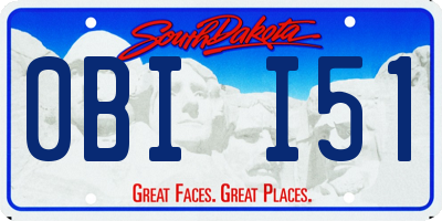 SD license plate 0BII51
