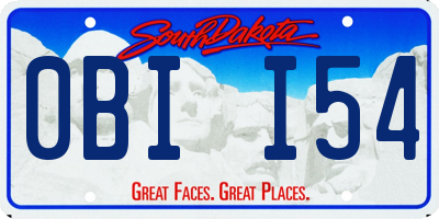 SD license plate 0BII54