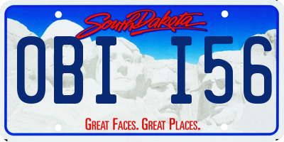 SD license plate 0BII56