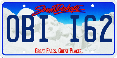 SD license plate 0BII62