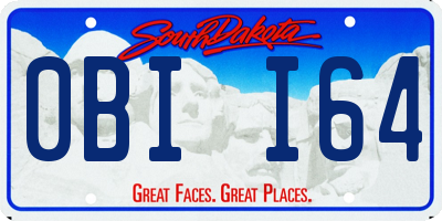 SD license plate 0BII64