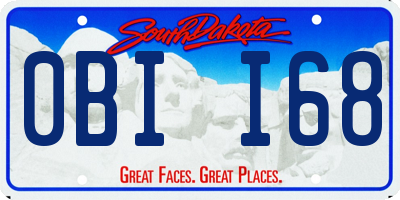 SD license plate 0BII68