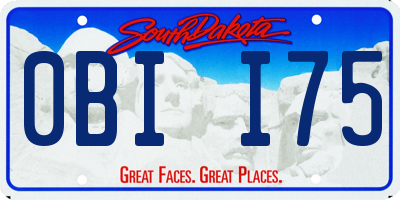 SD license plate 0BII75