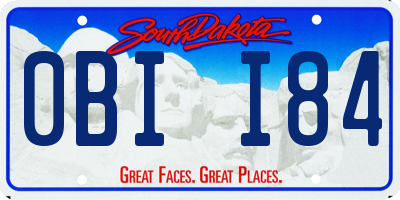 SD license plate 0BII84