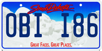 SD license plate 0BII86
