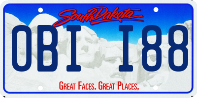 SD license plate 0BII88