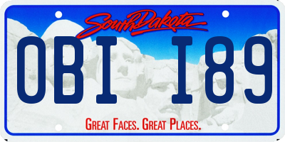 SD license plate 0BII89