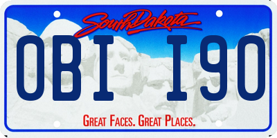 SD license plate 0BII90