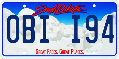 SD license plate 0BII94