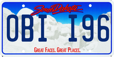 SD license plate 0BII96