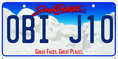 SD license plate 0BIJ10