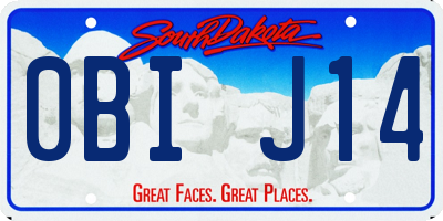 SD license plate 0BIJ14
