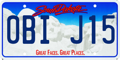SD license plate 0BIJ15