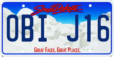 SD license plate 0BIJ16