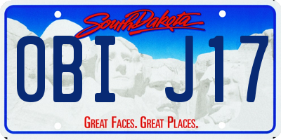 SD license plate 0BIJ17