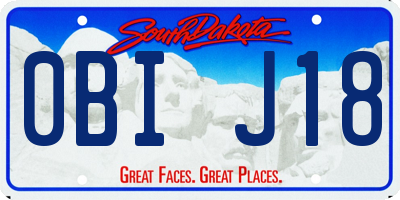 SD license plate 0BIJ18