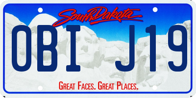 SD license plate 0BIJ19