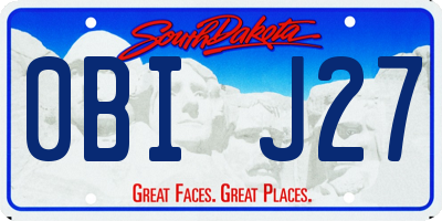 SD license plate 0BIJ27