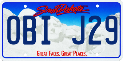 SD license plate 0BIJ29