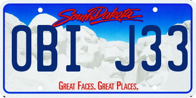 SD license plate 0BIJ33