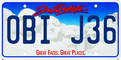 SD license plate 0BIJ36