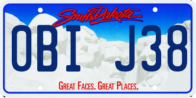 SD license plate 0BIJ38