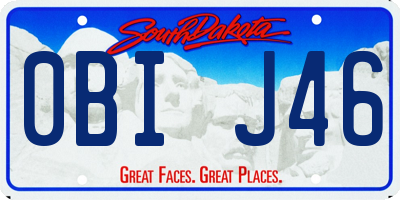 SD license plate 0BIJ46