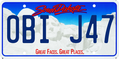 SD license plate 0BIJ47
