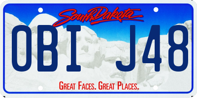 SD license plate 0BIJ48