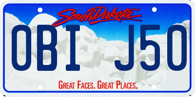 SD license plate 0BIJ50
