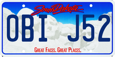 SD license plate 0BIJ52
